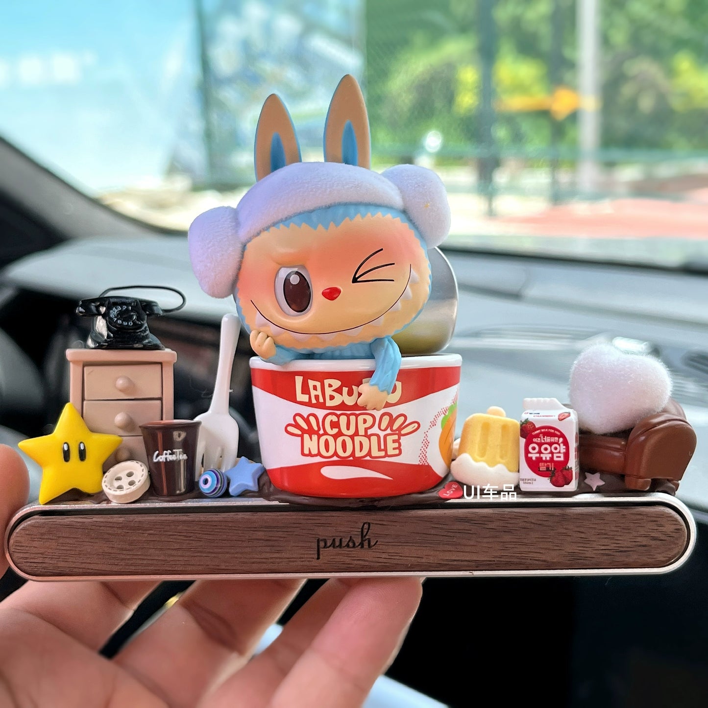 Cute Bunny Convenience Edition Dashboard Charm