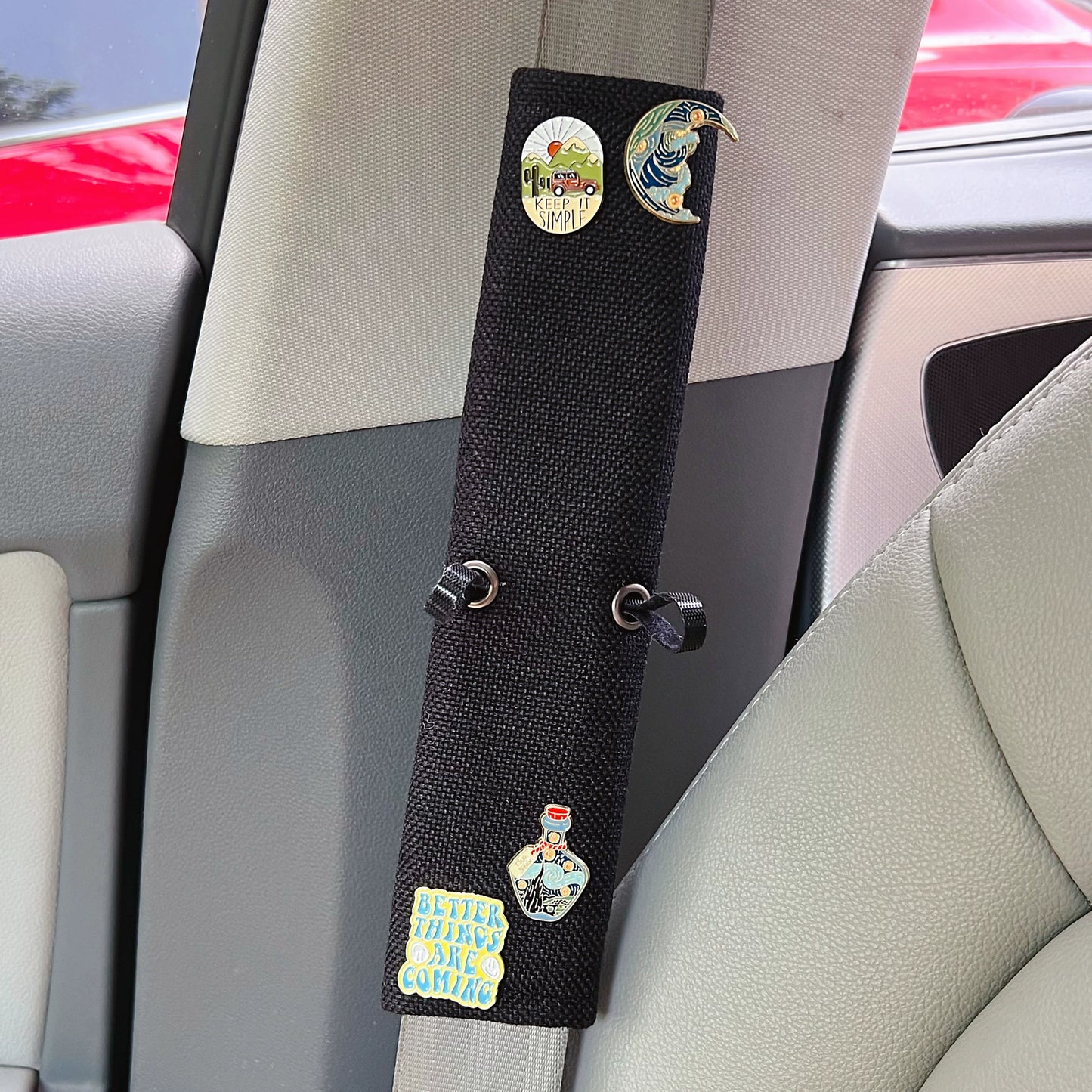 Fluffy Car Shoulder Pad – Bunny Ears Plush Edition