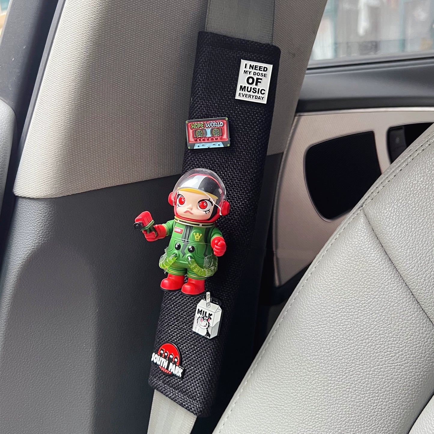 Molly Astronaut Car Seat Belt Cover