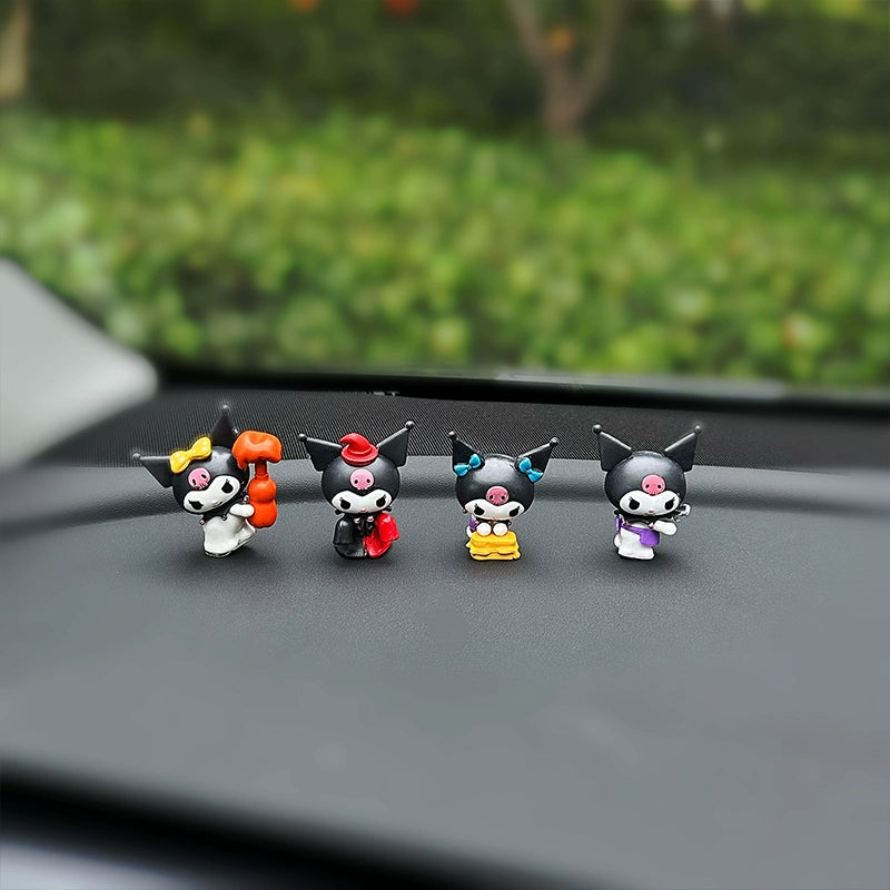Mini Kuromi & Melody Dashboard Figurines