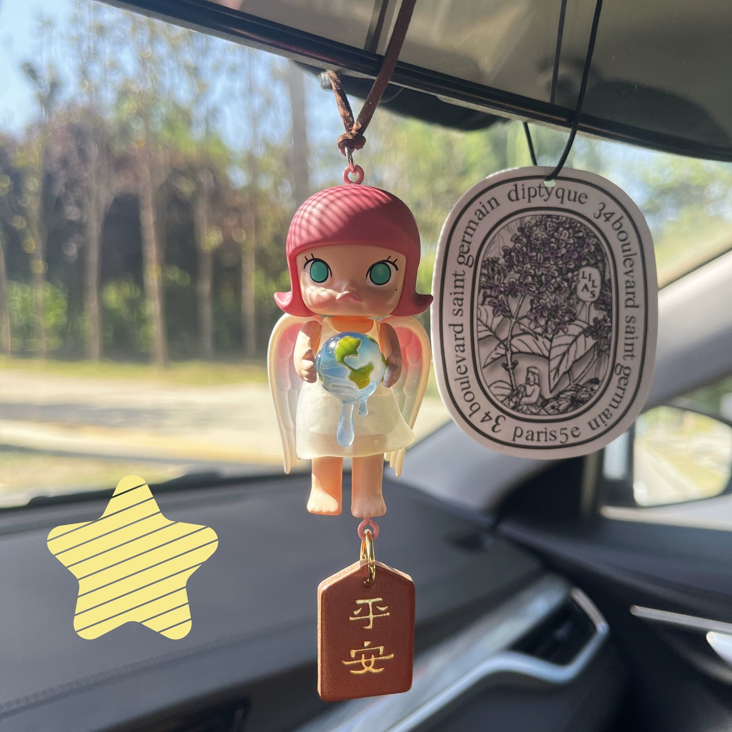Mollyly Charm Rearview Mirror Ornament