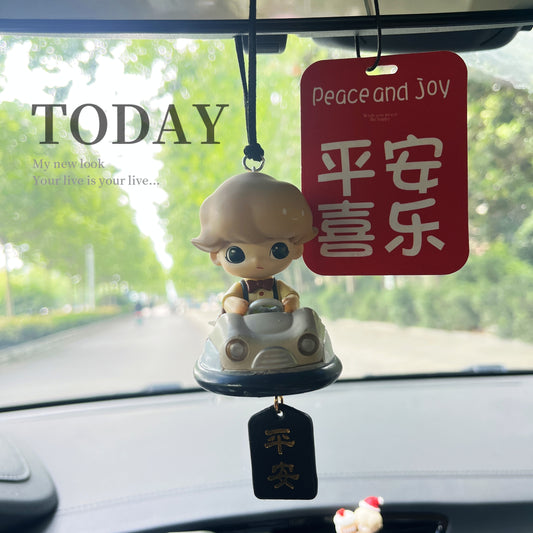 Dimoo-Inspired Car Mirror Hanging Ornament