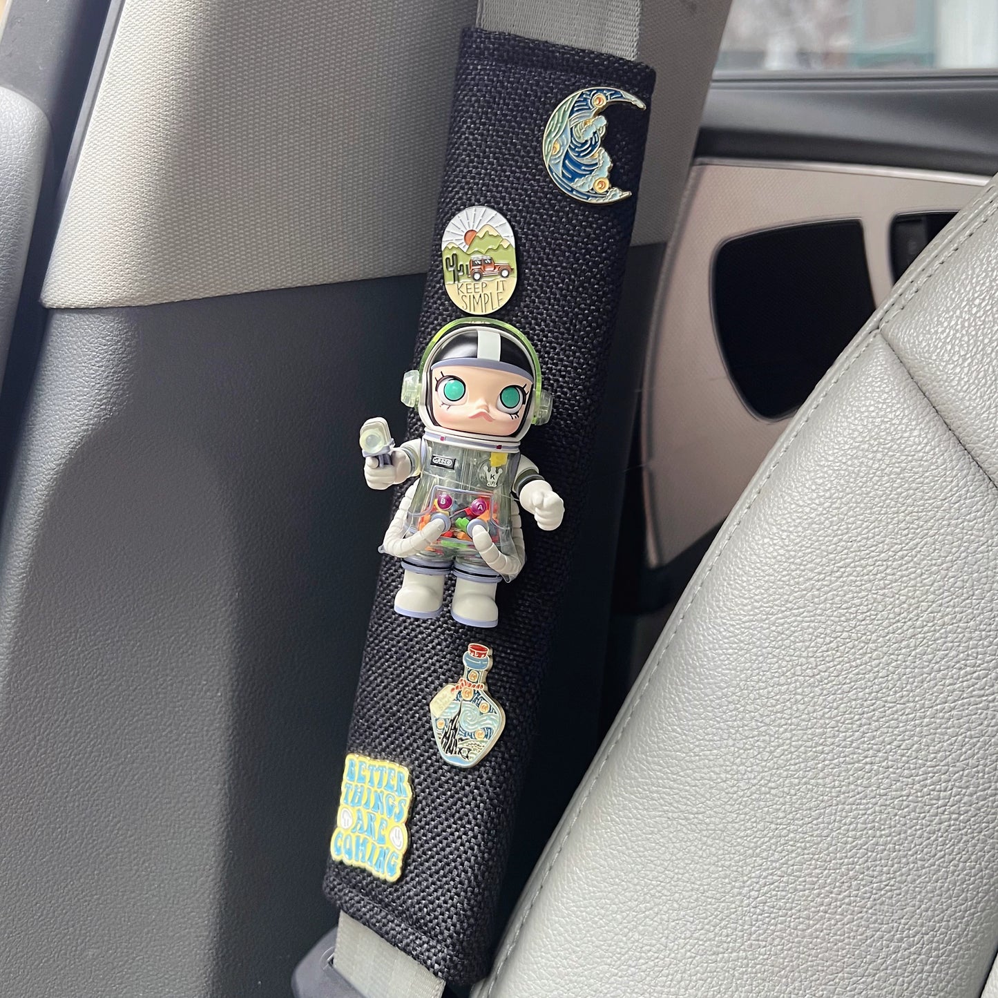 Molly Astronaut Car Seat Belt Cover