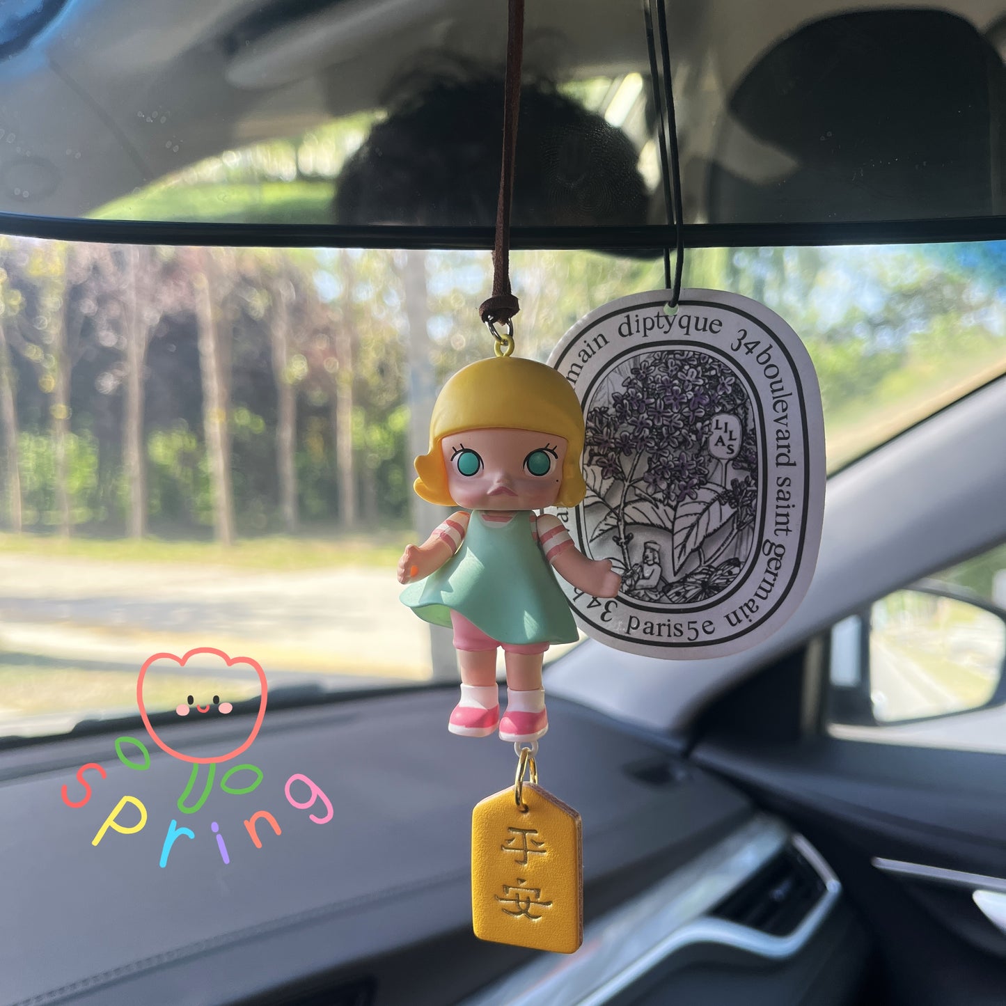 Mollyly Charm Rearview Mirror Ornament