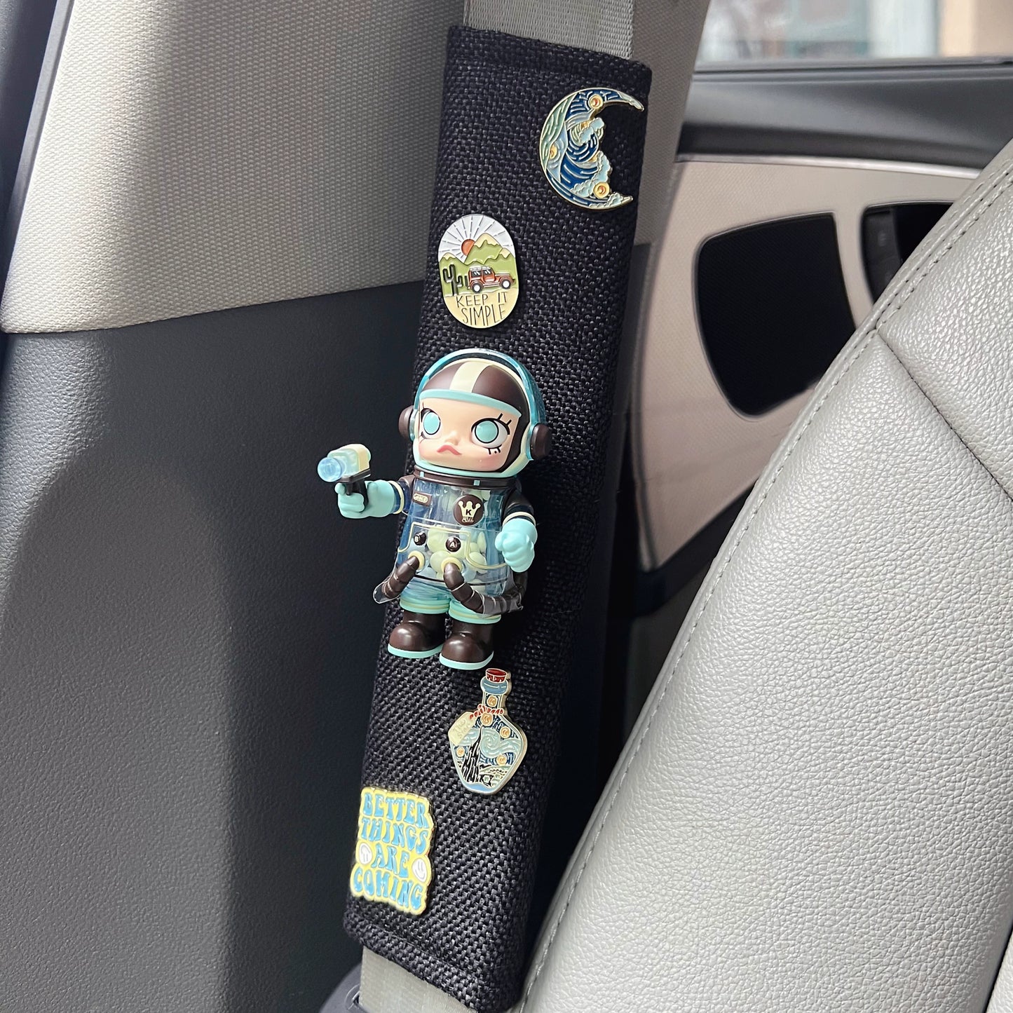 Molly Astronaut Car Seat Belt Cover