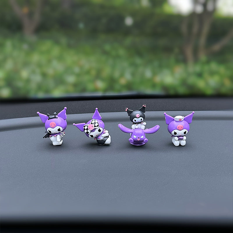 Mini Kuromi & Melody Dashboard Figurines