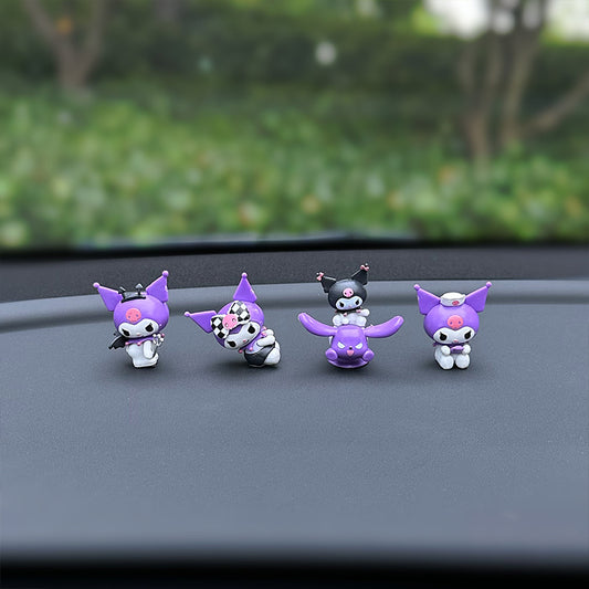 Mini Kuromi & Melody Dashboard Figurines
