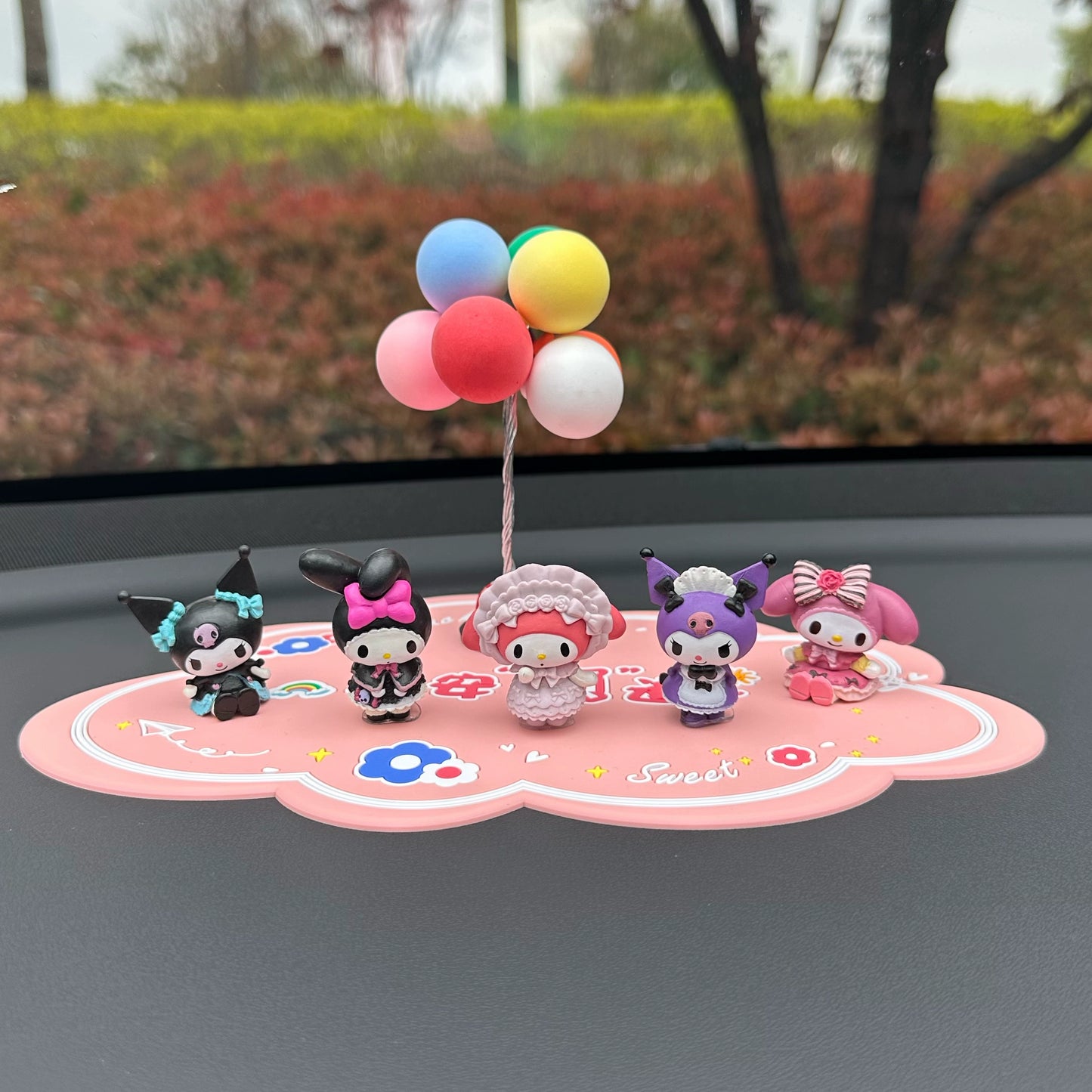 Mini Kuromi & Melody Dashboard Figurines