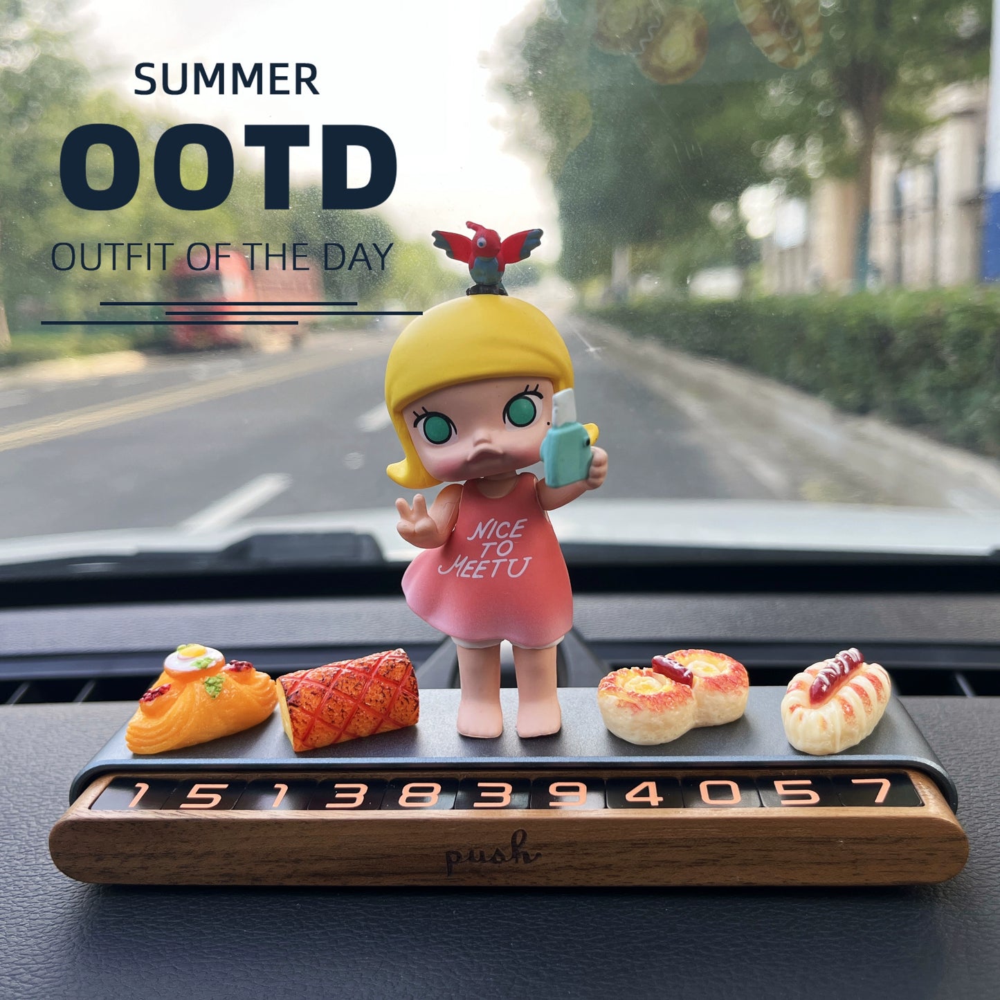 MelliePop™ Ice Cream Girl Dashboard Ornament
