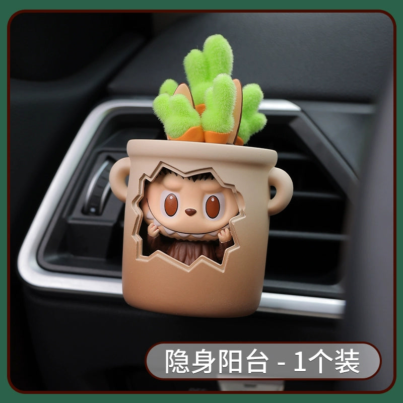 Cute Bunny Plant Pot Car Air Vent Diffuser