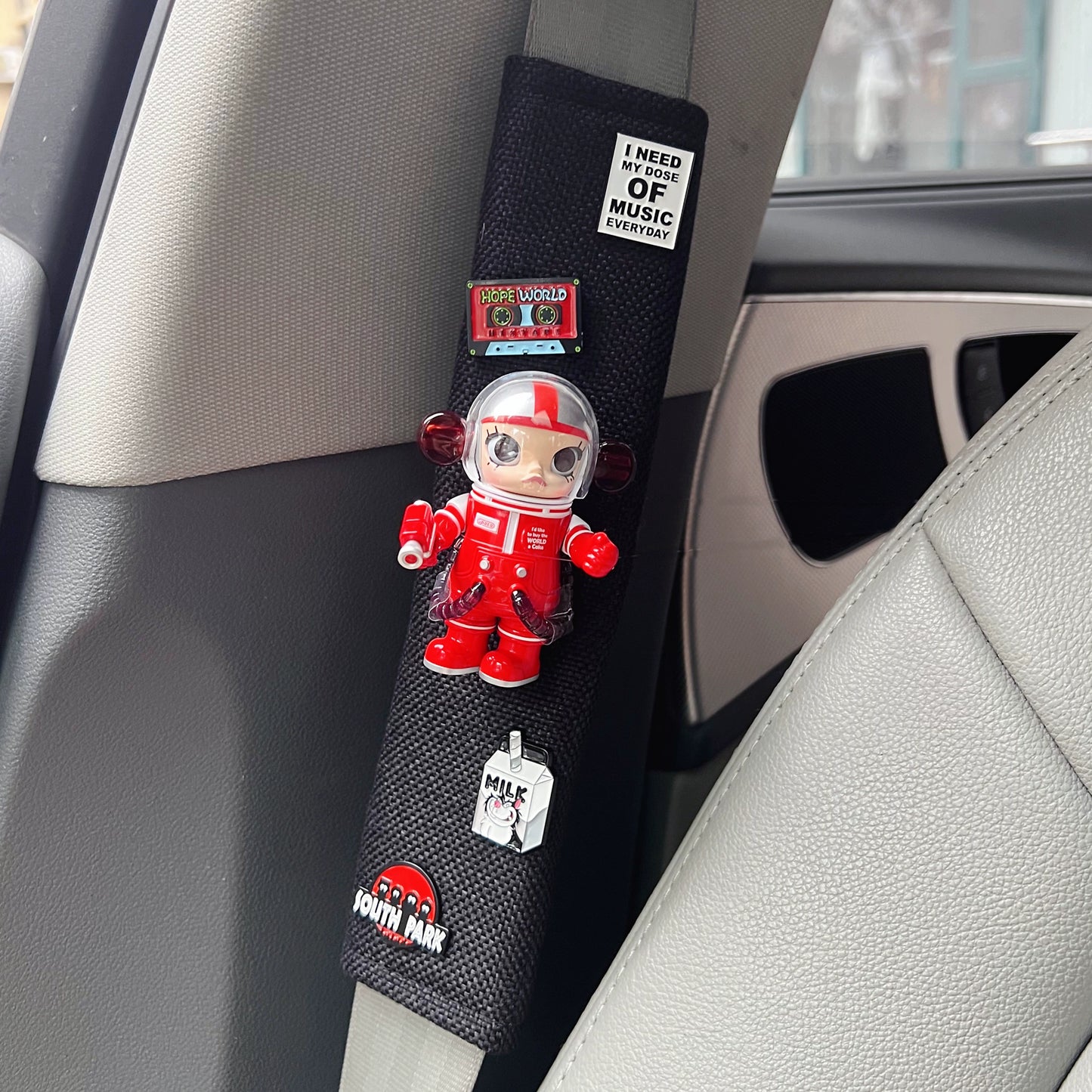 Molly Astronaut Car Seat Belt Cover