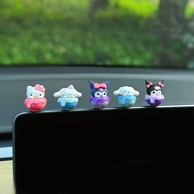 Mini Kuromi & Melody Dashboard Figurines