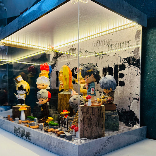 Urban Rebirth Scene Display Box – Inspired by collectible art toys