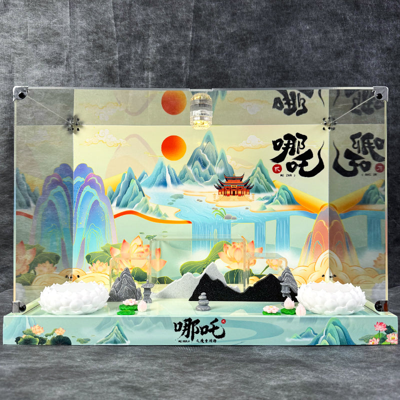 Nezha Mythical Display Box – LED Diorama Collector Case (Limited Fantasy Edition)