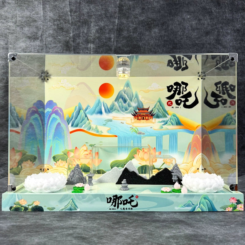 Nezha Mythical Display Box – LED Diorama Collector Case (Limited Fantasy Edition)