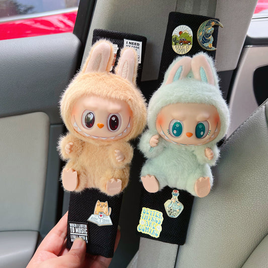 Fluffy Car Shoulder Pad – Bunny Ears Plush Edition