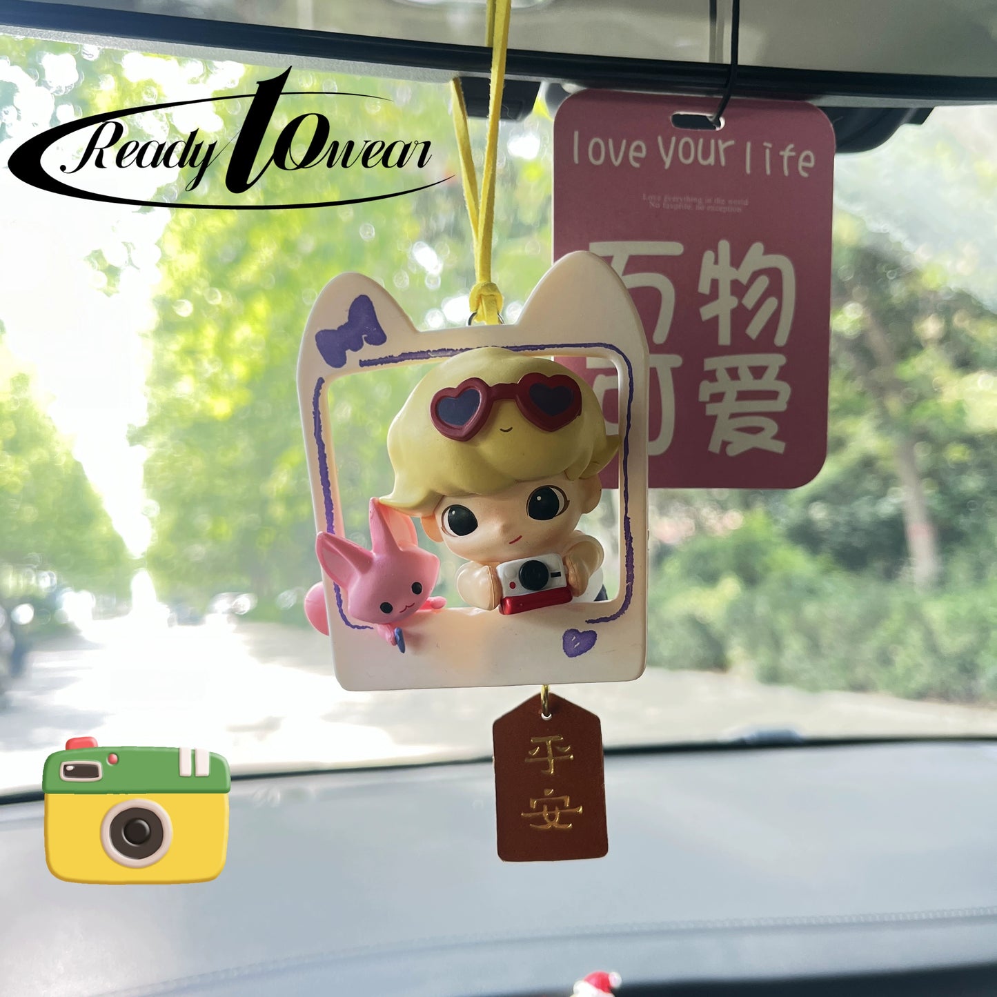 Dimoo-Inspired Car Mirror Hanging Ornament