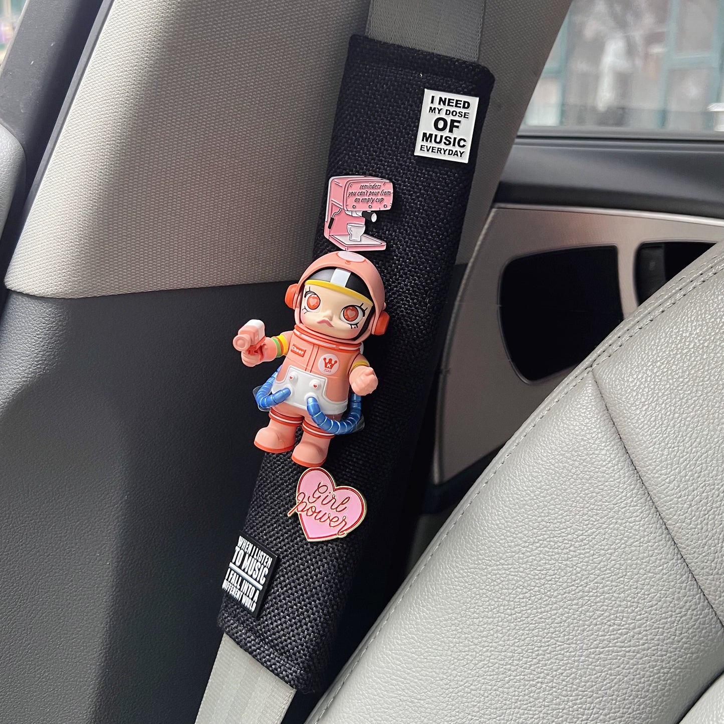 Molly Astronaut Car Seat Belt Cover